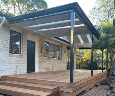 Pergola attached to back of house